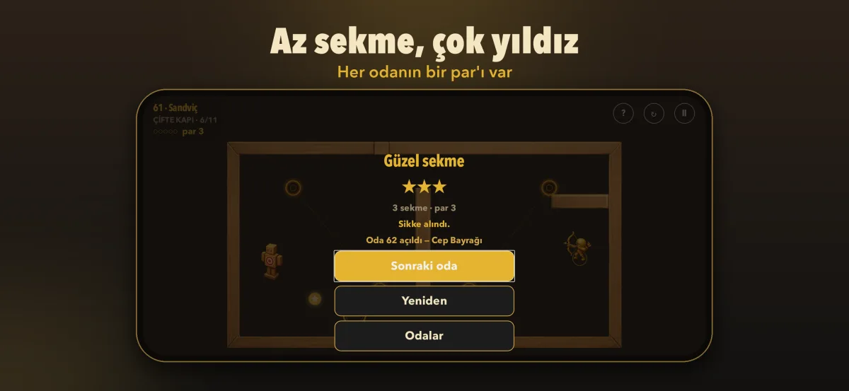 Az sekme, çok yıldız — her odanın bir par'ı var