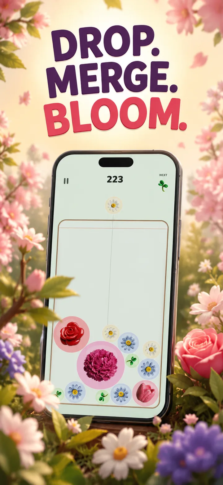 Bloom Drop — drop, merge, bloom