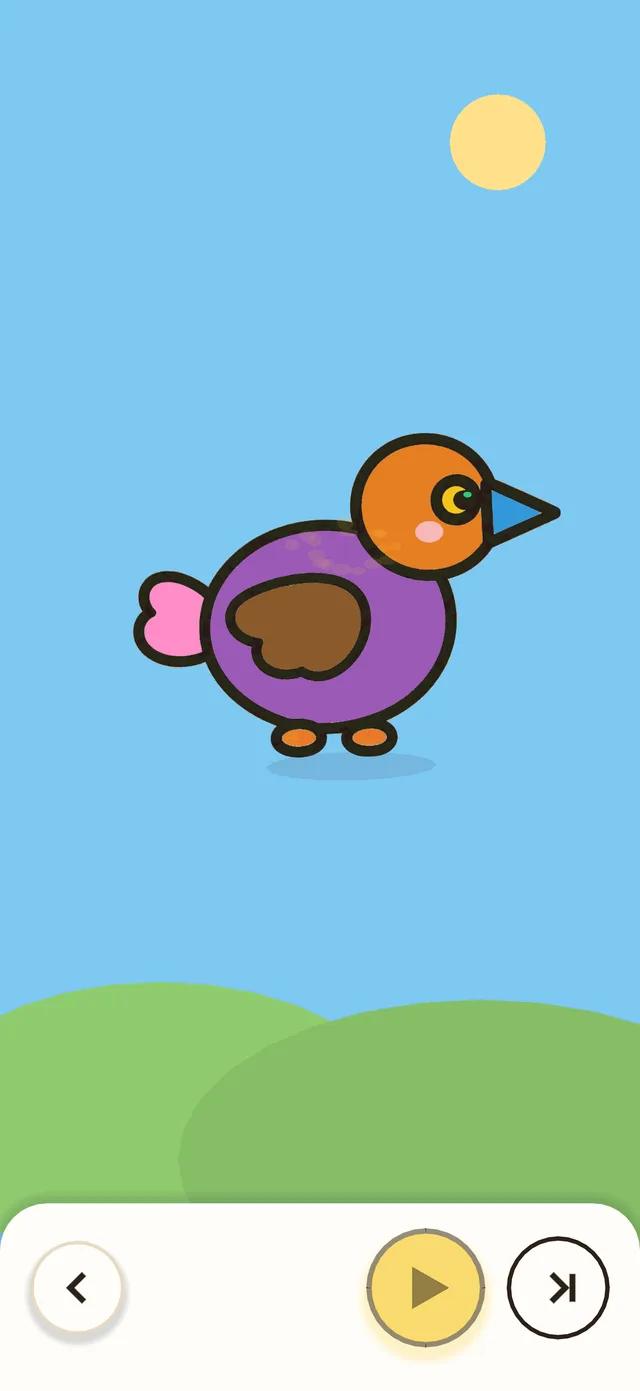 The colored bird comes alive on a sunny hill