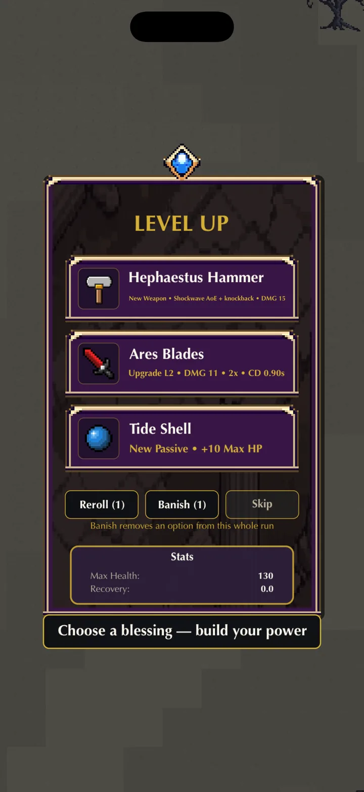 Hera Rush seviye atlama seçimleri