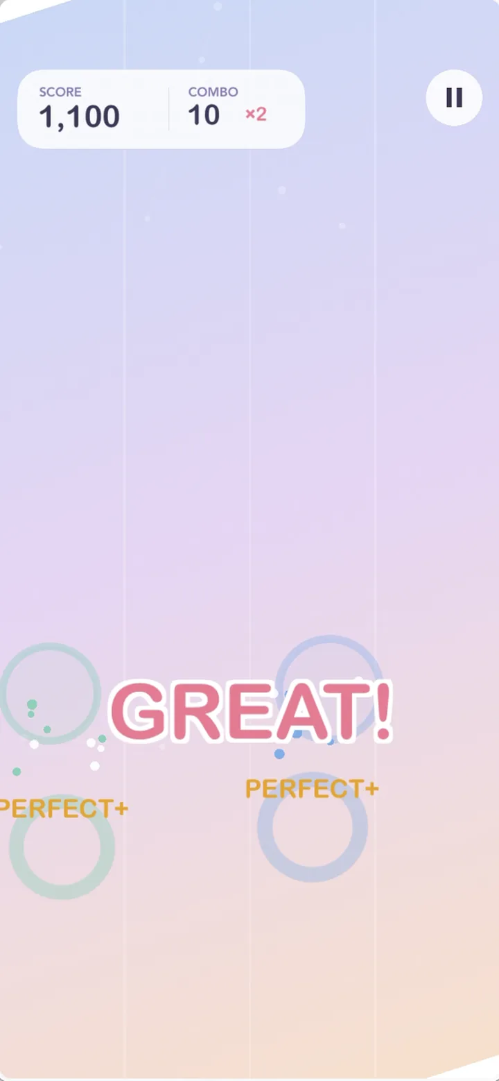 Neon Tile Beats zamanlama geri bildirimi