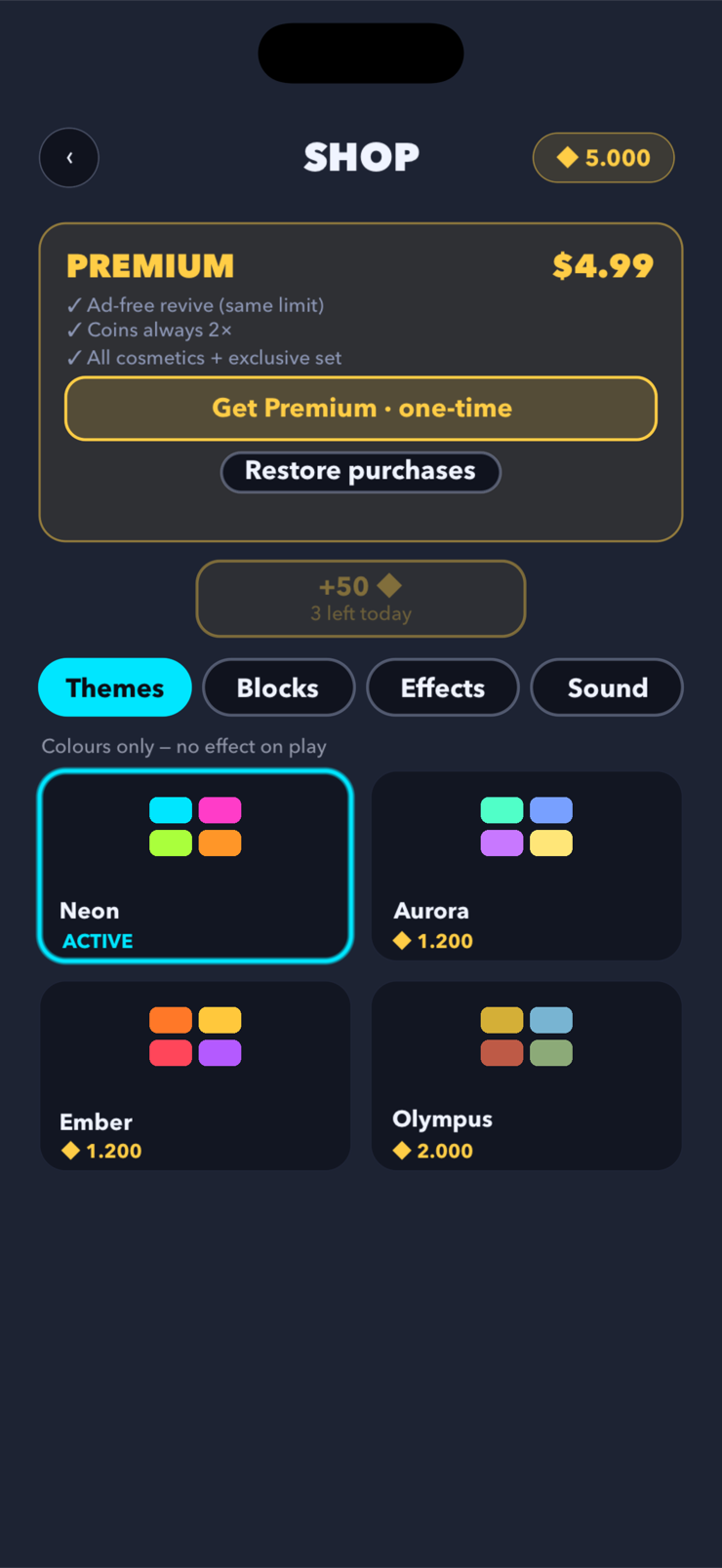 Cosmetic shop — themes, block styles, and effects