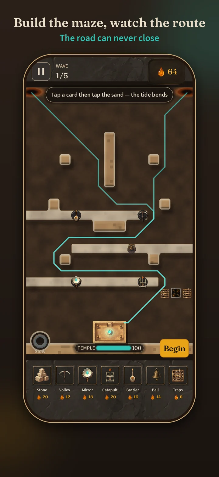 Build the maze and watch the route the swarm will take